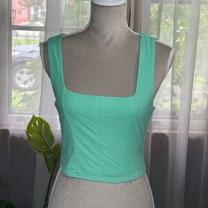 ☀️SUMMER CLEARANCE SALE☀️ AFRM Mint Green Ribbed Square Neck Top